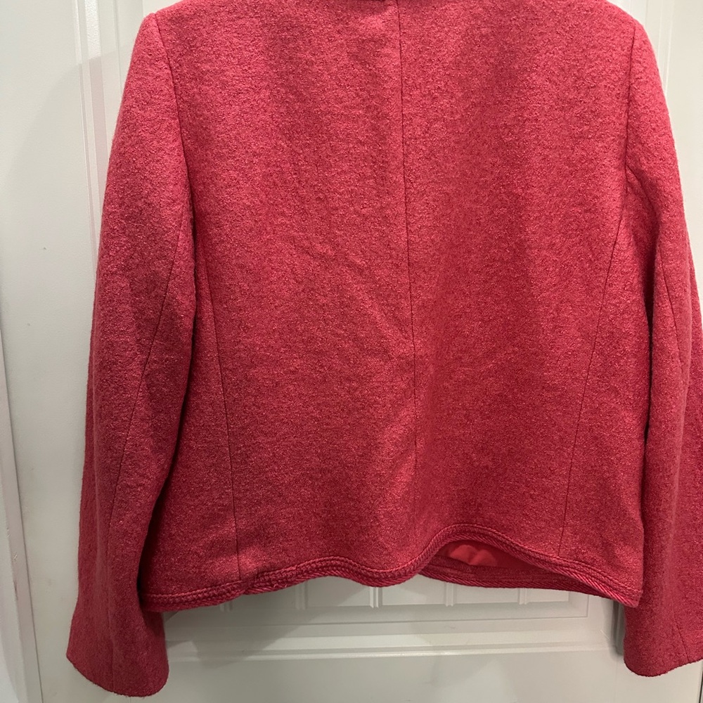 Talbots soft pink Button-Accent military style crop jacket 16 - Picture 5 of 6